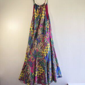 Lauren Ralph Lauren Multicolor Paisley Maxi Dress in Yellow, Pink, Blue, Green